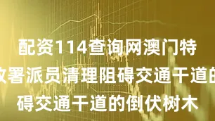 配资114查询网澳门特区政府市政署派员清理阻碍交通干道的倒伏树木