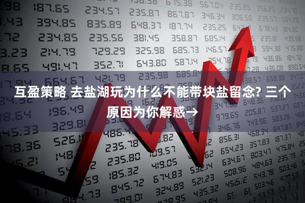 互盈策略 去盐湖玩为什么不能带块盐留念? 三个原因为你解惑→